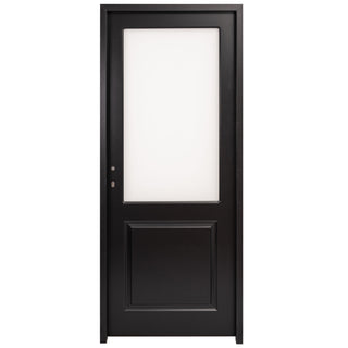 Indvendig trædør med glas, Robust, højrehængt, malet, 86×205 cm