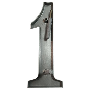 Husnummer 1, Sartpol, aluminium, udendørs, 20×8 cm