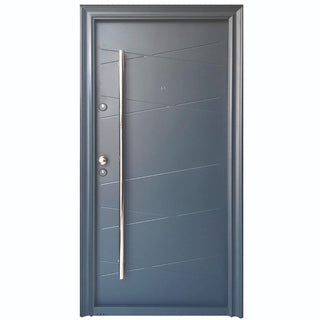 Udendørsdør i metal Tracia Victrix, højrehængt, stang 150 cm + kugle, 96×205 cm
