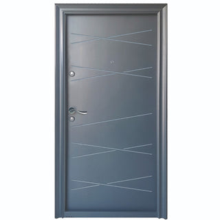 Udendørsdør i metal Tracia Victrix, højrehængt, stang 150 cm + kugle, 96×205 cm