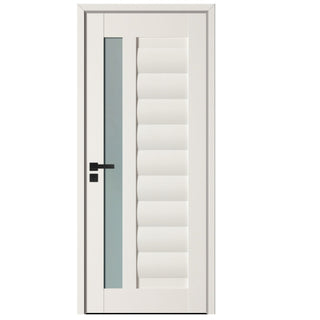 Indvendig dør i træ med glas, BestImp G4-78-E, venstre/højre, 78×203 cm