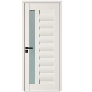 Indvendig dør i træ med glas, BestImp G4-88-E, venstre/højre, 88×203 cm