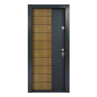 Interiørdør i metal, Arta Door Eco 210, venstre + antracitgrå, 88 × 201 cm