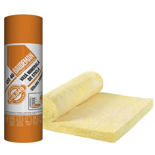 Baudeman IZO 40 isoleringsrulle – glasuld 50 mm, 16,8 m²