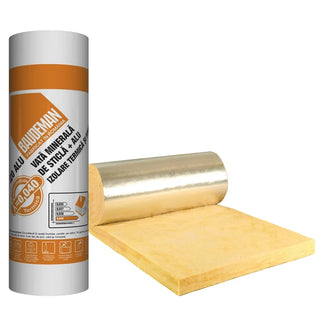 Baudeman IZO 40 Alu 10 isoleringsrulle – glasuld med alu 100 mm, 9 m²