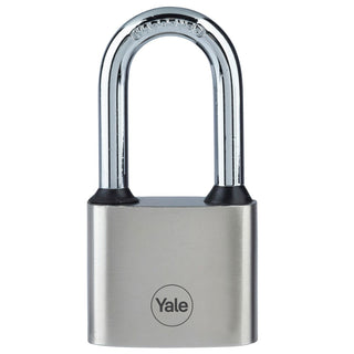 Hængelås med nøgle, Yale Y112/40/138/1, stål, fugtbestandig, sølvfarvet, 40 mm