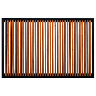 Riflaj Hegnspanel – Metal og Træ | Teak Finish | 1940 x 1400 mm