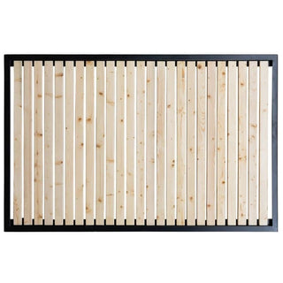 Naturligt hegnspanel, Metal og træ, Naturlig finish, 2000x1200 mm