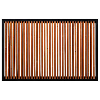 Riflaj Hegnspanel – Metal og Træ | Teak Finish | 1940 x 1200 mm