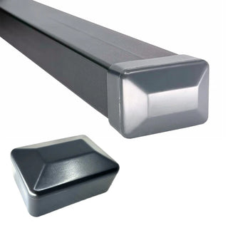 Hegnstolpe med Svejset Fod 1200x60x40 mm – RAL 7016 Antracit