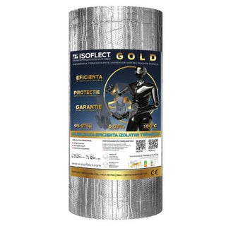 Termisk isoleringsfilm Isoflect Gold, 5 lag, 1,2x16,6 m, 12 m²