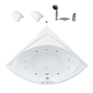 Badekar med hydromassage og luftmassage