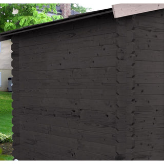 Haveskur i træ PREDEAL – 280 x 240 cm, 19 mm vægge, dobbeltdør, OSB-tag
