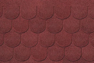 Bituminøse Shingles Tagpap, Gutta, Halvrund, 2,9 m²/pakke, 20 stk, Rød