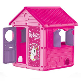 Legehus til børn Dolu Unicorn – enhjørning legehus i plast til have & indendørs, 2+ år