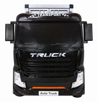 Elektrisk lastbil til børn NOVOKIDS Super Truck – 12V, 4 motorer, med trailer, fjernbetjening, max 35 kg, sort