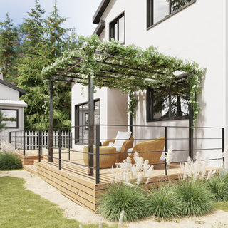 Have-spalier / pergola i metal – Outsunny 300 × 300 × 230 cm