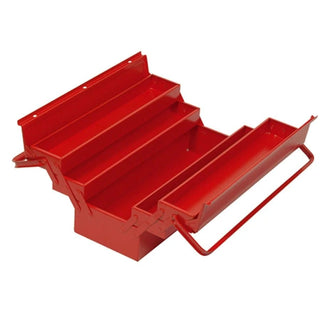 Metal værktøjskasse, Foldbar, 5 rum, 45 x 20 x 20 cm