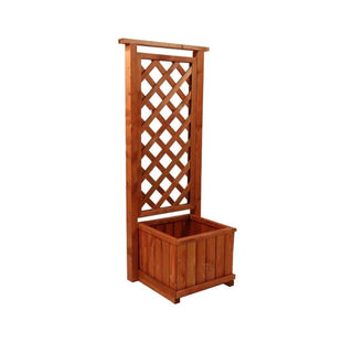 Plantekasse i træ med espalier, Indendørs/udendørs, 50x50x160 cm