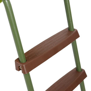 Børne rutsjebane 216015 med metalskrog – 175 x 82 cm, grøn plast