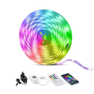 LED RGB-stripe Kit, Viellan, Musiksynkronisering, 24V, Stemmestyring, 5m