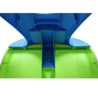 Picnicbord med 2 bænke til børn – 90 x 88 x 48,5 cm, plast, blå/grøn