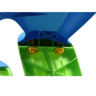 Picnicbord med 2 bænke til børn – 90 x 88 x 48,5 cm, plast, blå/grøn