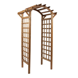 Træpergola til haven – klatrerosebue / blomsterstativ, 125 x 93 x 228 cm