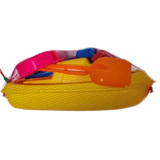 Sandlegetøjs sæt med skib – 6 dele, plast, multicolor