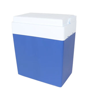 Camping køleboks Icego I300 – 30 liter, blå/hvid, let og portabel