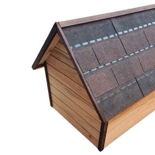 Roff 2848 XXL Hundehus i Træ – Til store hunde, brun – 125,5 x 88,5 x 109 cm