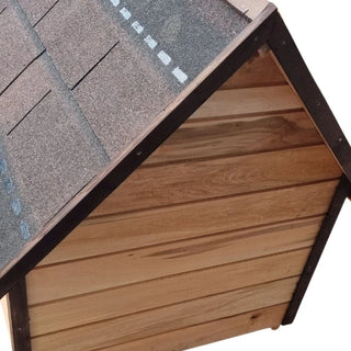 Roff 2848 XXL Hundehus i Træ – Til store hunde, brun – 125,5 x 88,5 x 109 cm