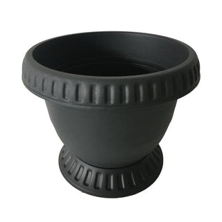 Bungaloo plastpotte med underskål, Antracit, D 42 cm