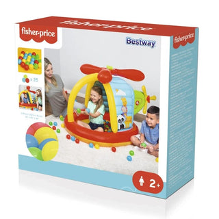 Bestway Fisher-Price 93538 oppustelig hoppeborg – 155 x 102 x 91 cm, multicolor