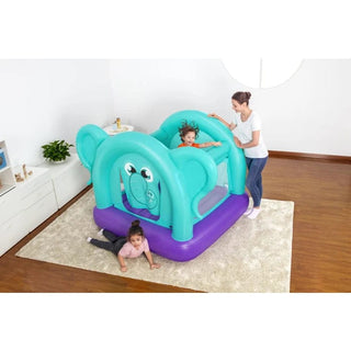 Bestway 52355 oppustelig hoppeborg – 203 x 155 x 135 cm, grøn/lilla