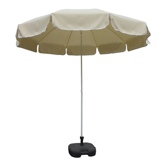 Rund parasol, Metalramme, Naturfarvet, 240 cm