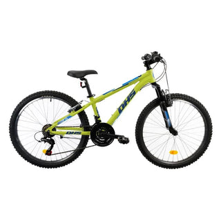 DHS Terrana 2423 MTB børnecykel – 24", 18 gear, grøn, V-bremser, fra 10 år