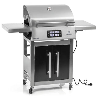 Elektrisk grill, Landmann 01992, 3200W, 300°C, Non-stick plader, Rustfrit stål, Touchskærm
