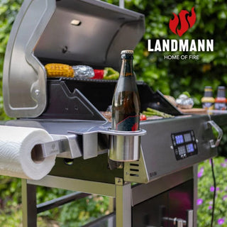 Elektrisk grill, Landmann 01992, 3200W, 300°C, Non-stick plader, Rustfrit stål, Touchskærm