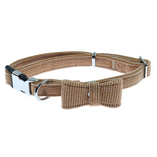 Hundehalsbånd med Sløjfe – 4 Dog – Creme – 30-40 cm