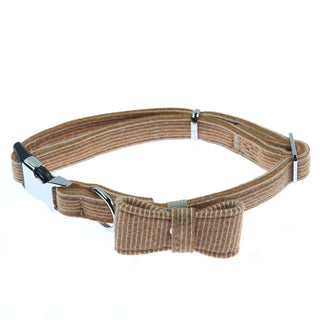 Hundehalsbånd med Sløjfe – 4 Dog – Creme – 30-40 cm