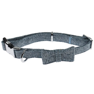 Hundehalsbånd med Sløjfe – 4 Dog – Blå – 35-50 cm