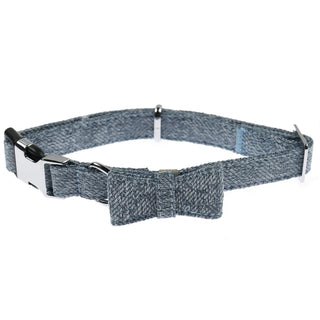 Hundehalsbånd med Sløjfe – 4 Dog – Blå – 35-50 cm