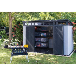 Keter Artisan Redskabsskur – 218 / 277 / 342 cm | Dobbelt dør | Duotech™ plast | Grå