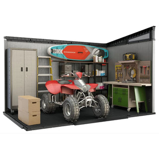 Keter Artisan Redskabsskur – 218 / 277 / 342 cm | Dobbelt dør | Duotech™ plast | Grå