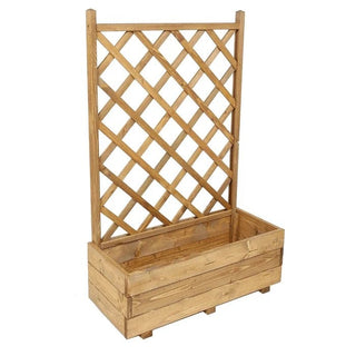 Plantekasse i træ med espalier, Trelly, Indendørs / udendørs, Natur, 90x38x135 cm