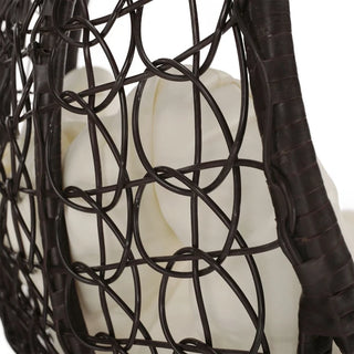 Hængestol Kalea New, til 1 person, metalstruktur, syntetisk rattan, brun + creme