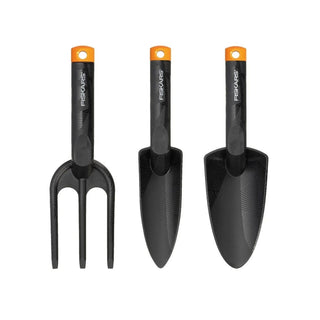 Mini-værktøjssæt Fiskars, Sort + orange, Sæt med 3