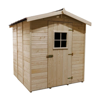 Haveskur med enkelt dør