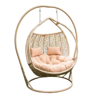 Hængestol Galant til 2 personer – beige, 130 x 136 x 192 cm